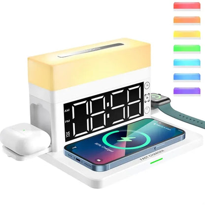 Wireless Charging Station With Alarm Clock