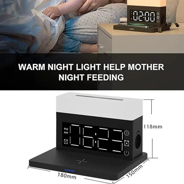 Wireless Charging Station With Alarm Clock