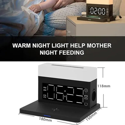 Wireless Charging Station With Alarm Clock