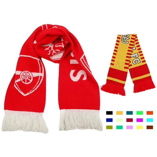 Knitted Football Scarf With Tassel