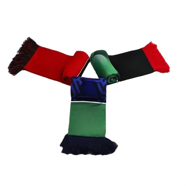 Knitted Football Scarf With Tassel