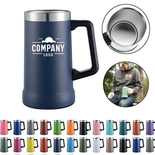 24 Oz Classic Stainless Steel Beer Stein