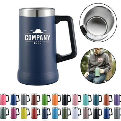 24 Oz Classic Stainless Steel Beer Stein