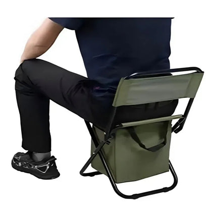Folding Chair With Cooler Bag Backpack