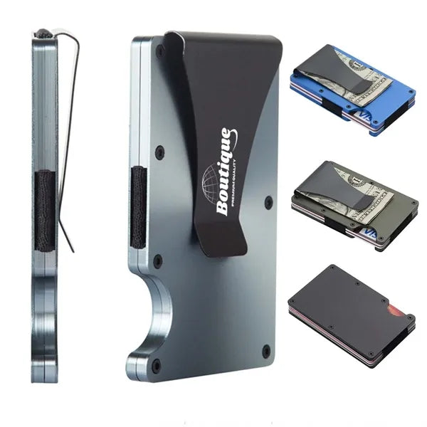 Metal Slim Minimalist Credit Card Clip Wallet