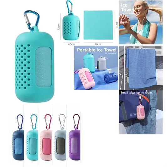 Sports Cooling Towel W/ Keychain Case