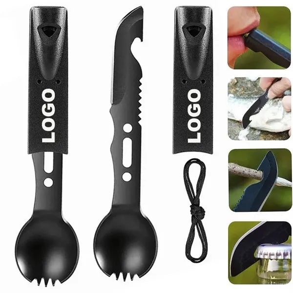 Stainless Steel Tactical Spork Multi-Functional Spoon Fork