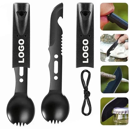 Stainless Steel Tactical Spork Multi-Functional Spoon Fork