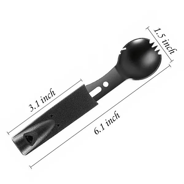 Stainless Steel Tactical Spork Multi-Functional Spoon Fork