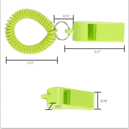 Coaches Referees Whistle with Coiled Bracelet Keychain