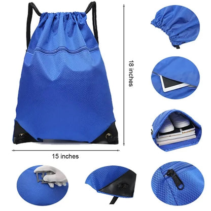 Polyester Drawstring Backpack Bulk Sports Gym Cinch Bags