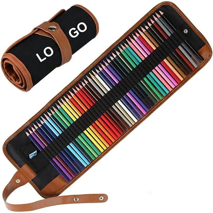50 Colored Pencils Roll Kit