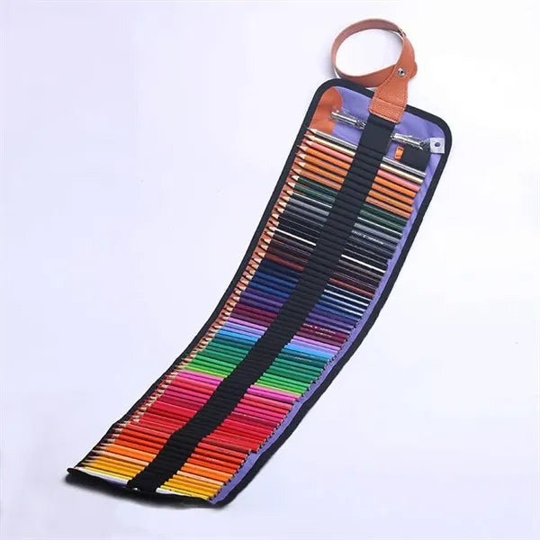 50 Colored Pencils Roll Kit
