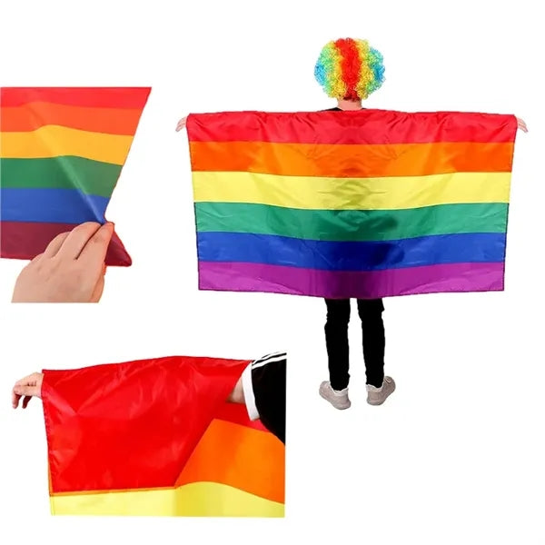 Custom Printed Wearable Rainbow Body Flag