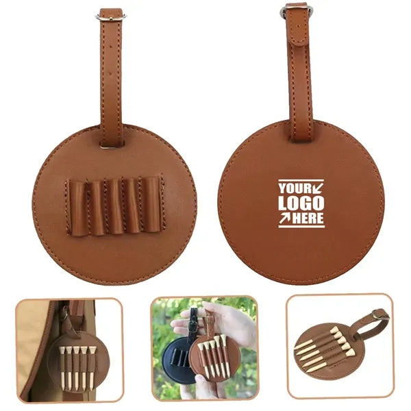 Leather Golf Tee Bag