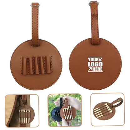 Leather Golf Tee Bag