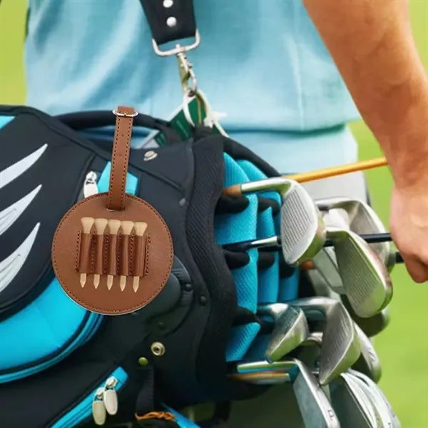 Leather Golf Tee Bag