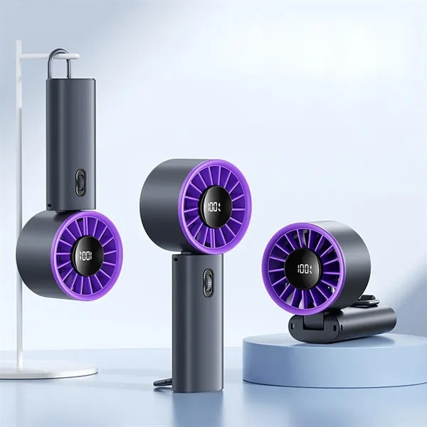 100 Speeds LED Display Handheld Fan