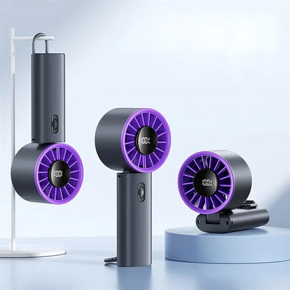 100 Speeds LED Display Handheld Fan