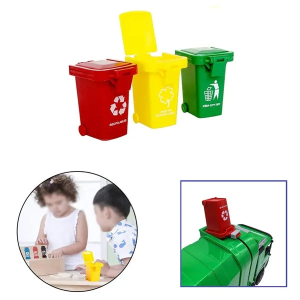 Recycle Trash Can Key Chain