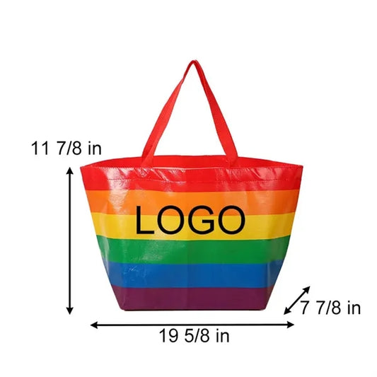 LGBT Pride Non Woven Rainbow Tote Bag 19 5/8"x11 7/8"x7 7/8"