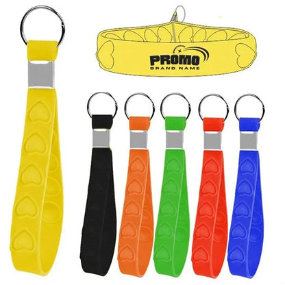 Custom Branded Silicone Keychain Wristband