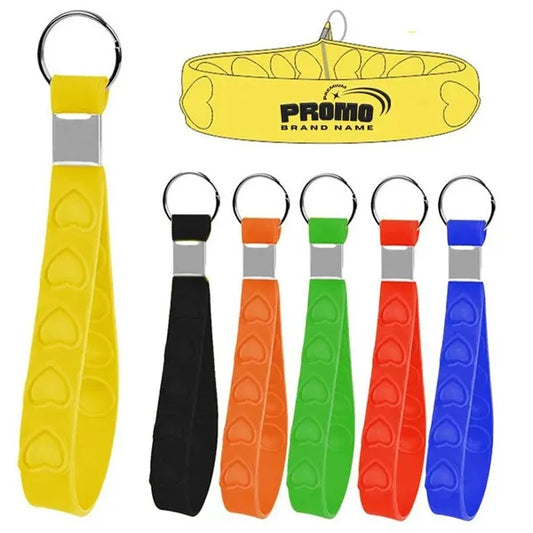 Custom Branded Silicone Keychain Wristband
