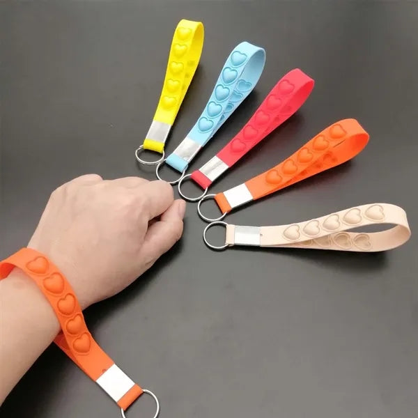 Custom Branded Silicone Keychain Wristband
