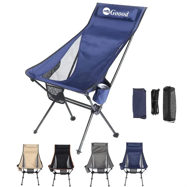 Ultralight Folding Camping Chair with Headrest