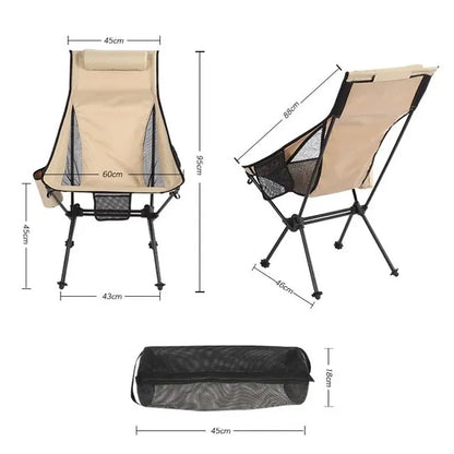 Ultralight Folding Camping Chair with Headrest