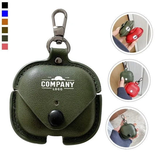 Leather Earphone Cover With Keychain