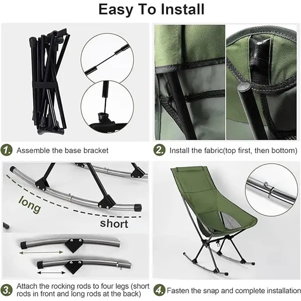 Portable Ultralight Folding Rocking Chair