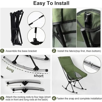 Portable Ultralight Folding Rocking Chair