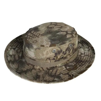 Camo Outdoor Fishing Sun Hat with Adjustable Strap