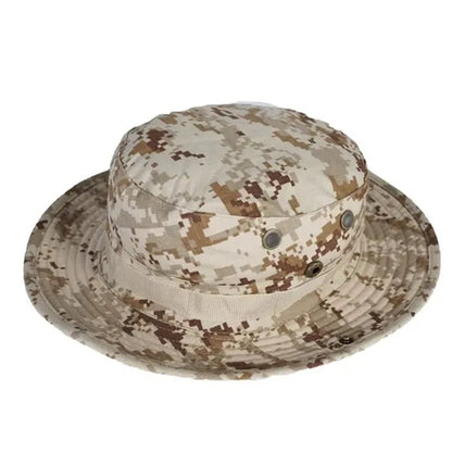 Camo Outdoor Fishing Sun Hat with Adjustable Strap