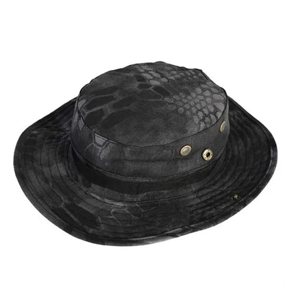 Camo Outdoor Fishing Sun Hat with Adjustable Strap