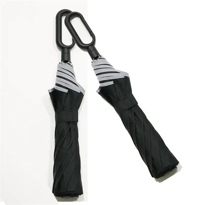 46" Arc Reflective Two-Fold Umbrella with Carabiner Handle