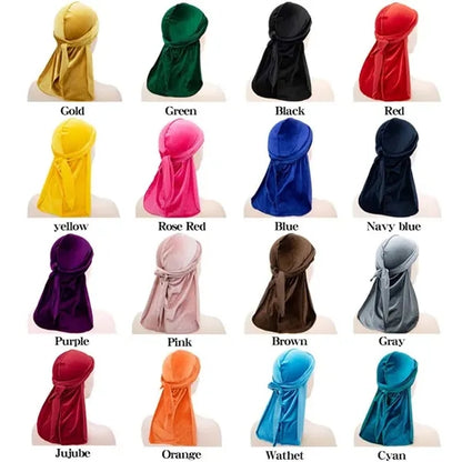 Velvet Long Durags Tail Pirate Hat