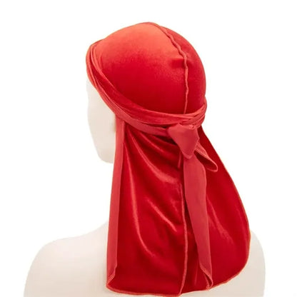 Velvet Long Durags Tail Pirate Hat