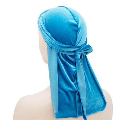 Velvet Long Durags Tail Pirate Hat