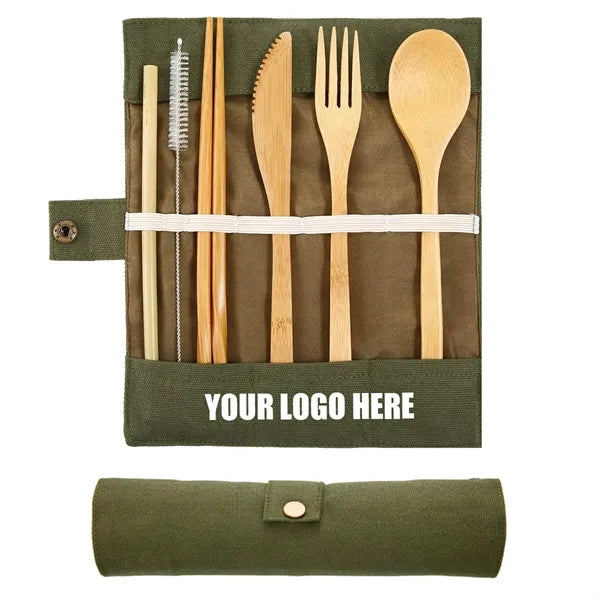 Bamboo Utensils Cutlery Set