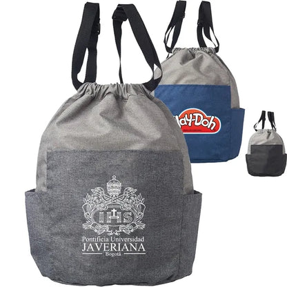 Two Side Pockets Drawstring Backpacks