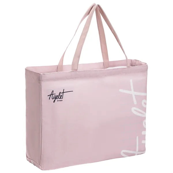12 Oz Sublimated Poly Canvas Tote Bag w/ Gusset - 20"x15"x5"