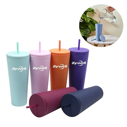 26OZ Plastic Tumbler Iced Cup With Straw