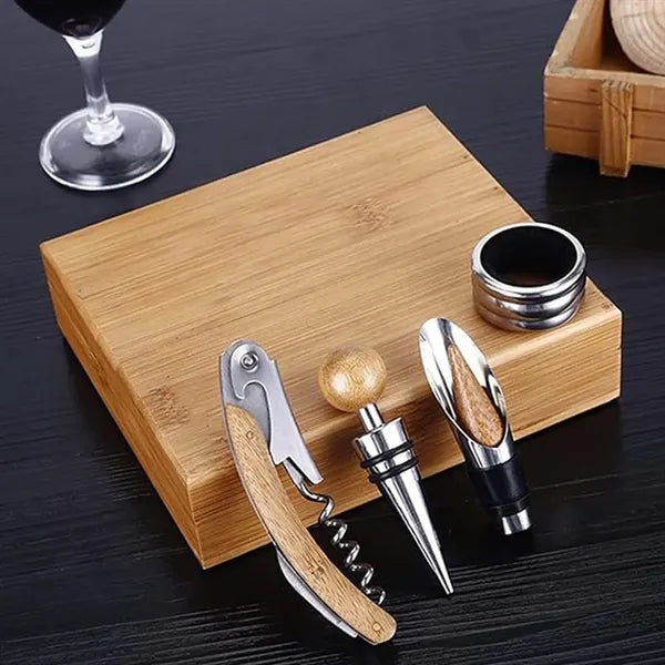 4-Piece Premium Automatic Wine Bottle Opener Set