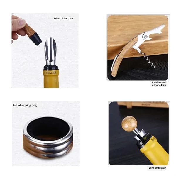 4-Piece Premium Automatic Wine Bottle Opener Set