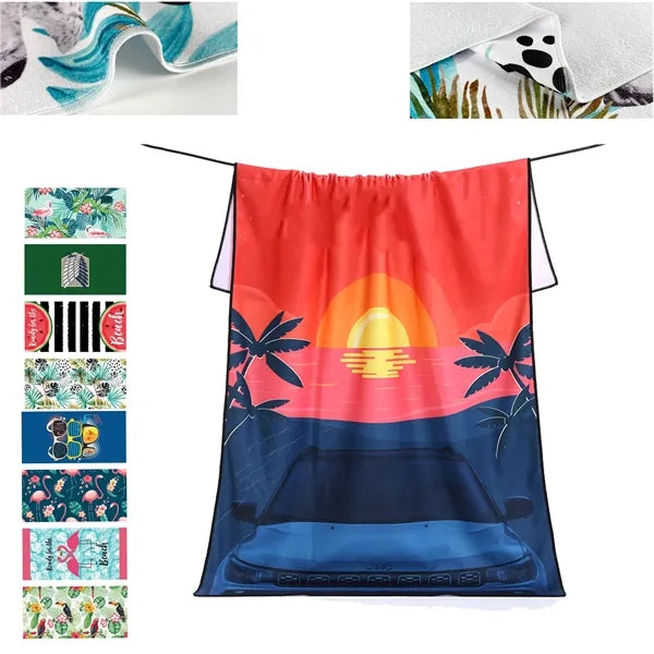 Oversized Terry Cotton Microfiber Beach Towel 30" x 60"