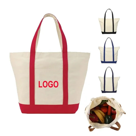 16 Oz Canvas Boat Tote Bag 13 7/9 x 15 3/4 x 3 8/9