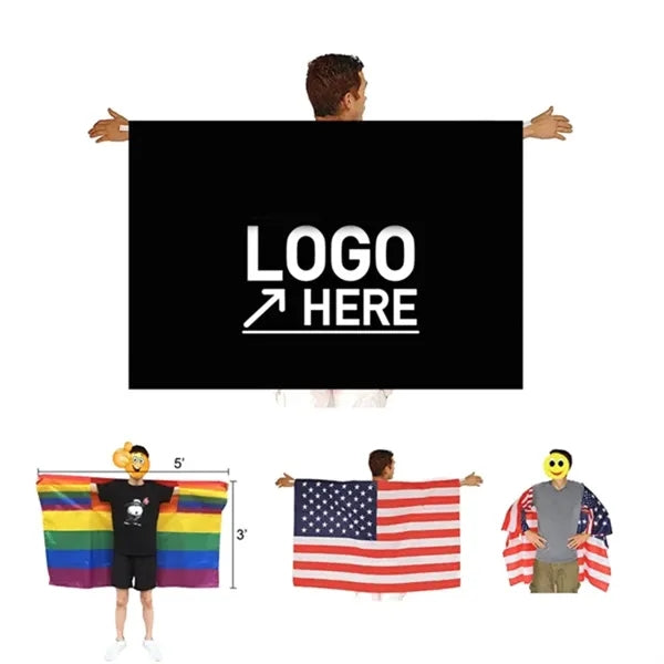 Custom Printed Wearable Rainbow Body Flag