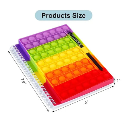 Spiral Bubble Push Pop Fidget Notebook